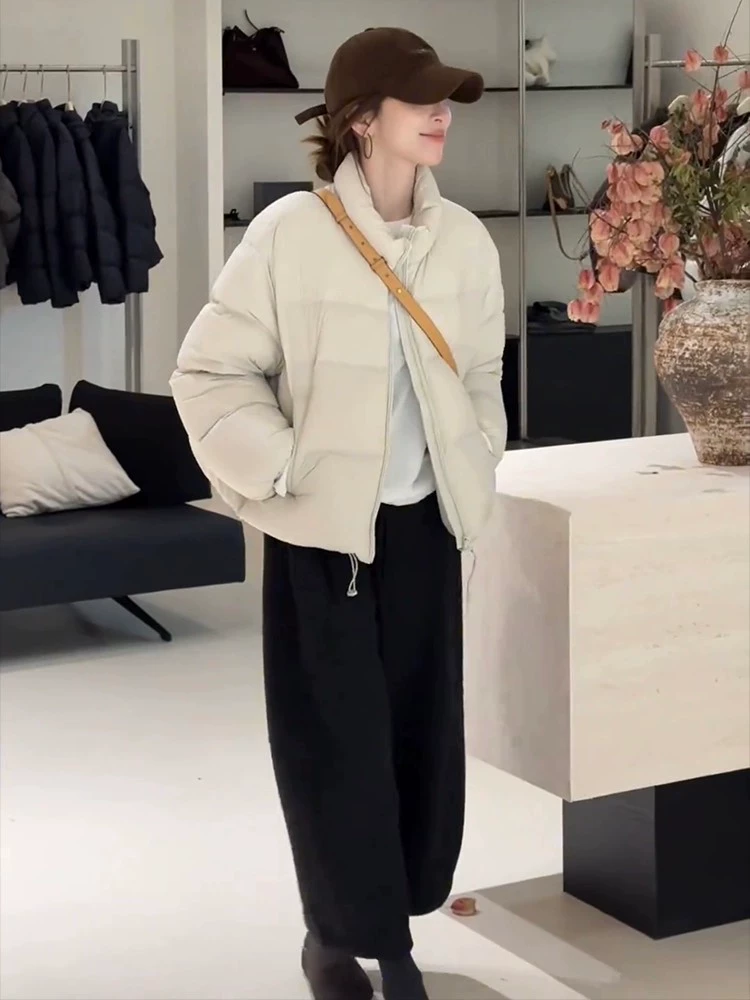 Short winter down jacket, duck down, 2025 years, for teenagers