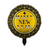 Cross -border Happy New Year2024 Balloon New Year Happy Party Black Gold Wine Bottle Wine Meteor Steel Decoration