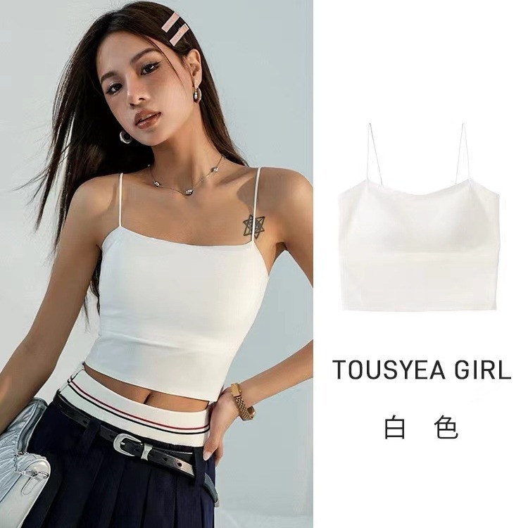 Tousyea, chaleco de noche de lujo, mujer, ropa interior de verano, cojín de bra, base, espalda hermosa, pecho