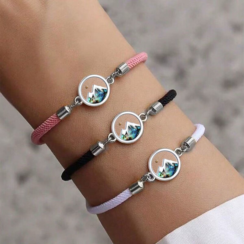 Amazon Stainless Steel Mountain Mustard Seed Adjustable Bracelet Pull Life Tree Buckle Bracelet Suitable for Men and Women