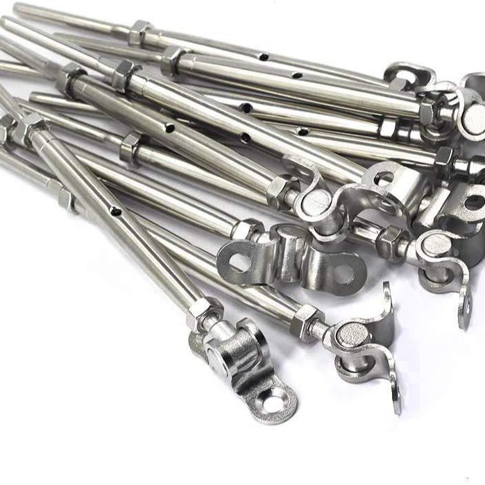 厂家直供应/不锈钢钢丝绳直杆木螺丝/接线器配件/眼式叉式