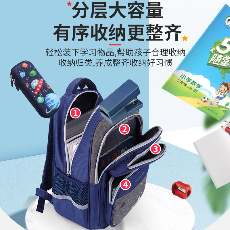 AK conejo británico niños y niñas mochila Grado 1 4-6 estudiantes de primaria impermeable hombres de gran capacidad mochila para niños 3 mujeres