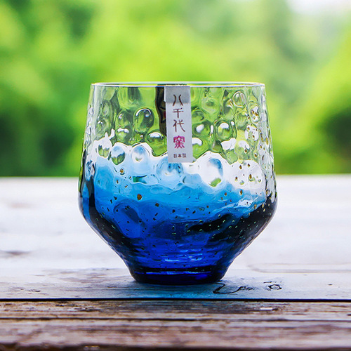 Internet celebrity Japanese Yachiyojia gold foil crystal starry sky cup Japanese-style glass star cup water cup whiskey sake cup