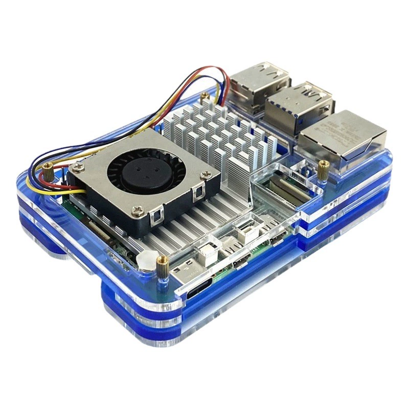 Поставка корпуса для Raspberry Pi 5-го поколения, прозрачный акриловый корпус для платы разработки Raspberry Pi 5