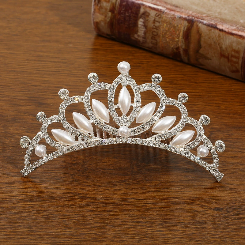 Детская металлическая тиара princess, блестящие стразовые ободки для волос, подарок на день рождения, несколько стилей