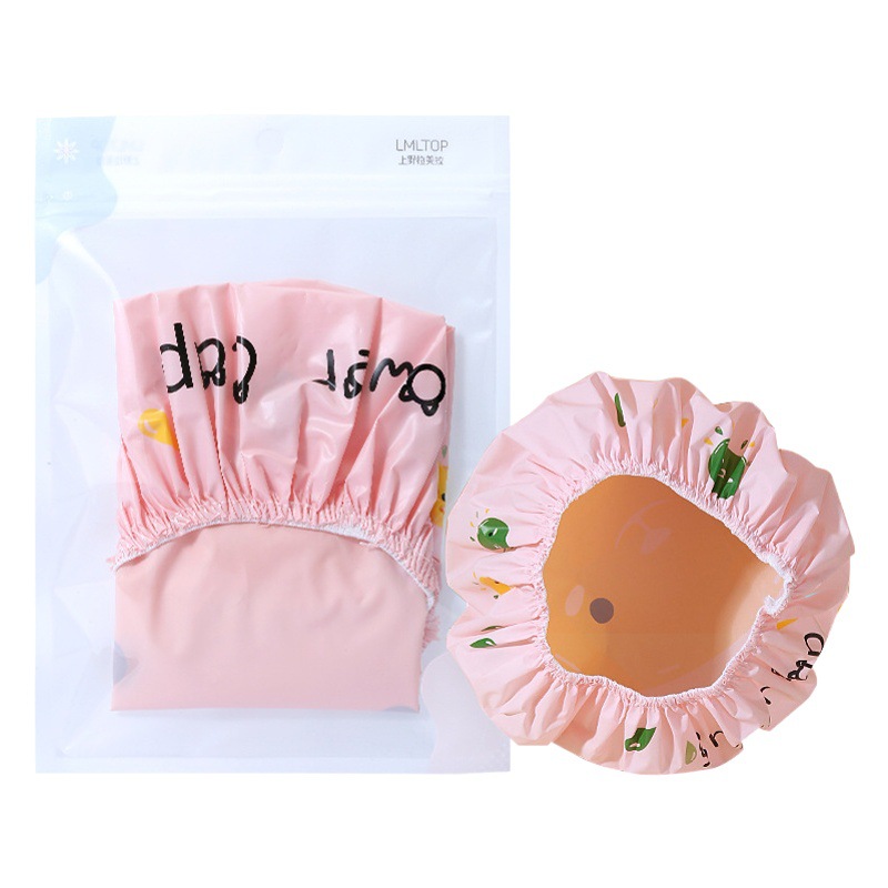 Ramila dibujos animados lindo impermeable gorro de ducha a prueba de polvo y a prueba de aceite engrosada adulto EVA cuidado del cabello gorro de ducha C0857