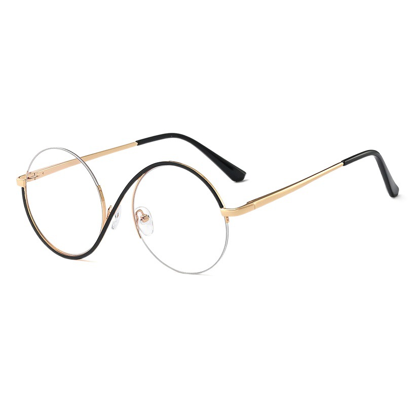 95929 nuevo comercio exterior de metal semi-Marco óptico anti-azul gafas de luz de las mujeres cómodas gafas lisas pueden ser equipadas con gafas de miopía