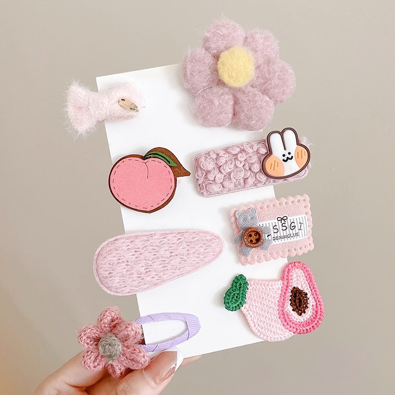 Orejas de gato lindo para niños horquilla de otoño para niñas clip de cierre de horquilla roto clip superior tridimensional tocado de horquilla de tamaño pequeño