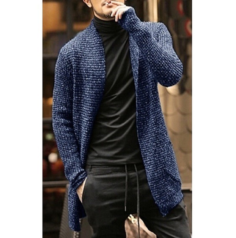 2023 inverno nuovo stile da uomo a maniche lunghe lavorato a maglia colore misto casual top cardigan maglione giacca a vento senza bottoni_voghion.com