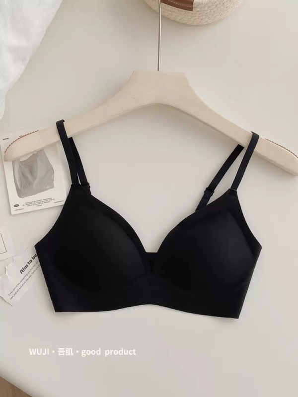 胸が小さい女性向けのシームレスな三角カップ下着、空カップのないプッシュアップ、夏用の薄いスチールフリーブラジャー、副乳を引き締め、たるみ防止ブラジャー|undefined