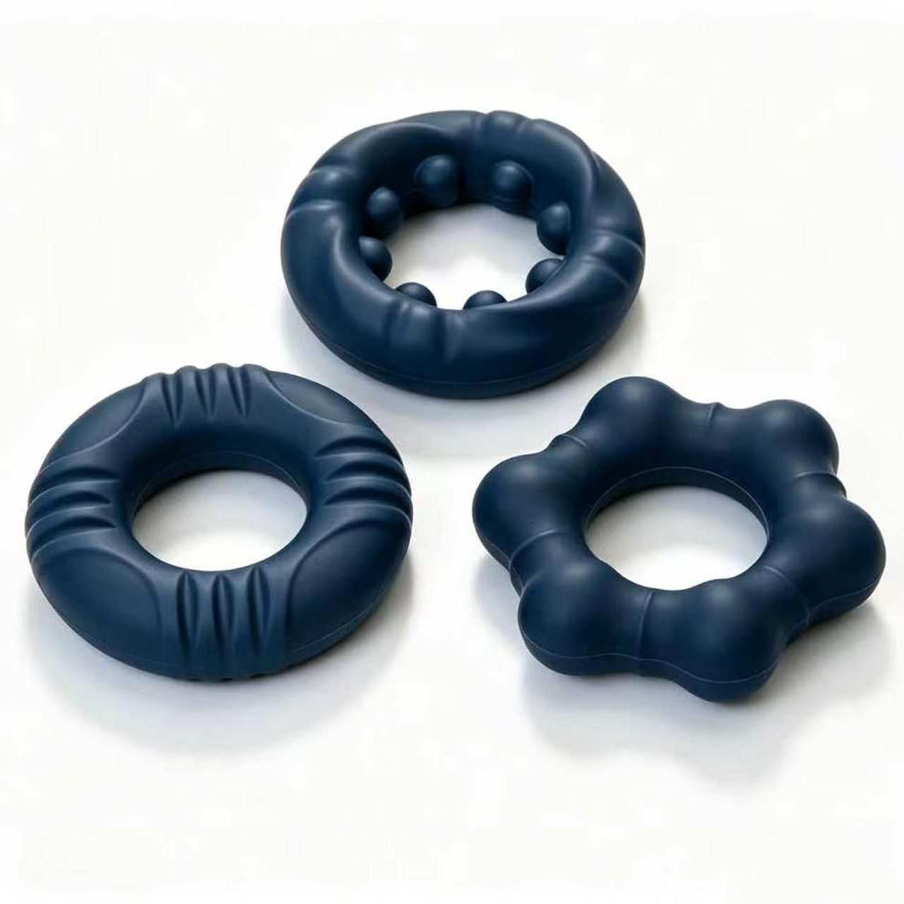 Men’s Liquid Silicone Delay Ring, Hexagon Design, Non-Vibrating Couples Wearable — detail image 1