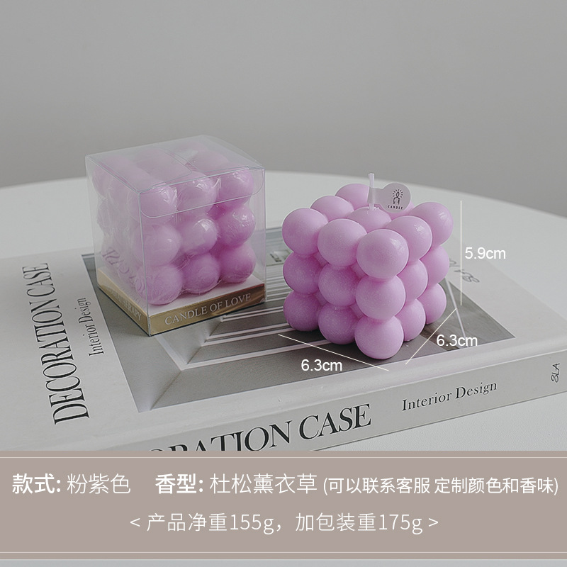 Adornos de fragancias de alta gama, recuerdos creativos, regalos personalizados transfronterizos, velas aromáticas cúbicas hechas a mano