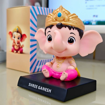 Cartoon Creative Car Car ornaments - -shaking-head-elephant