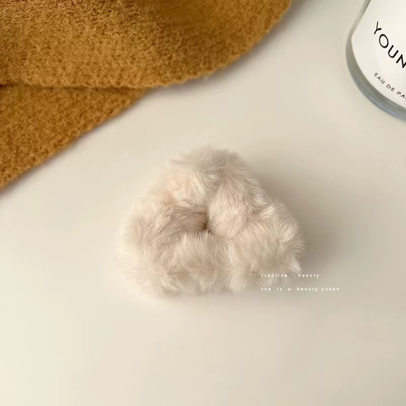 Плюшевая заколка-краб, корейский стиль, искусственный мех, длина 8–14 см