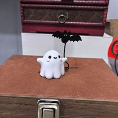 跨境新款Ghost Walking Dog 迷你幽灵步行狗雕像 万圣节装饰 幽灵