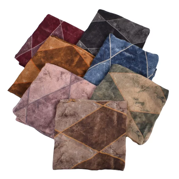 Korean style autumn and winter simple geometric new printed silk yarn 2023 fashion scarf scarf shawl in stock supply
