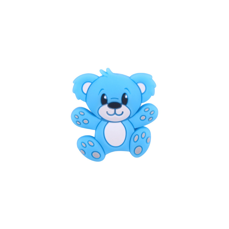 Bebé de dibujos animados animal silicona oso mordedor bebé DIY chupete cadena pulsera accesorios juguete