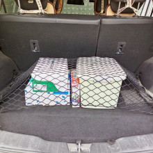 通用汽车后备箱收纳袋110*60网兜改装尾箱双层收纳比亚迪车载网罩