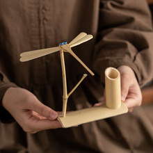 僮烨竹蜻蜓儿童玩具竹子笔筒制作工艺品悬浮重力平衡摆件儿童玩具