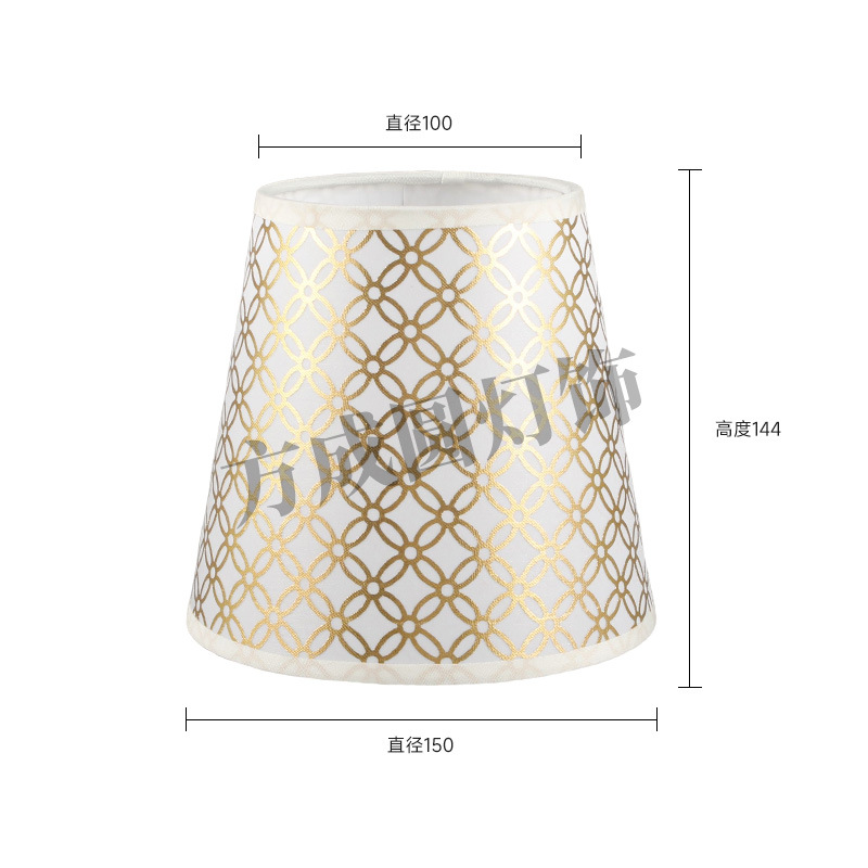 Patrón de impresión Pantalla de lámpara de pegatina plana al por mayor candelabro retro Pantalla de lámpara de lino Casa de familia Estudio Salón de té Lámpara redonda Pantalla de lámpara