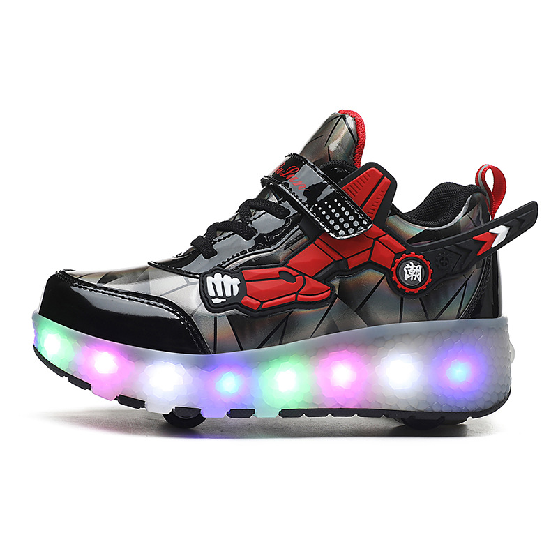 Fábrica profesional personalizada cuatro ruedas deformación patinaje de ruedas procesamiento de muestras de niños adultos zapatos de patinaje