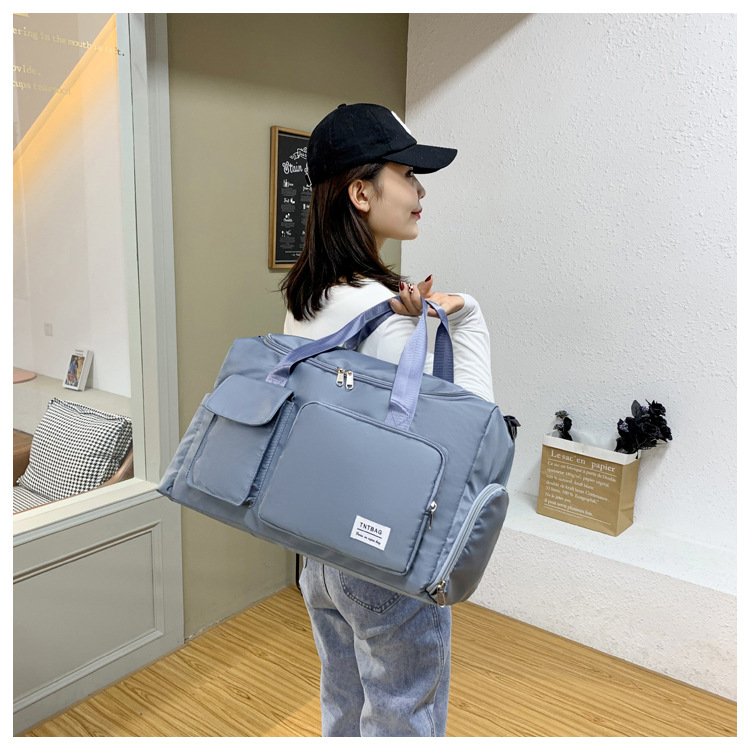 Unisex Fashion Solid Color Oxford Cloth Waterproof Duffel Bags display picture 3