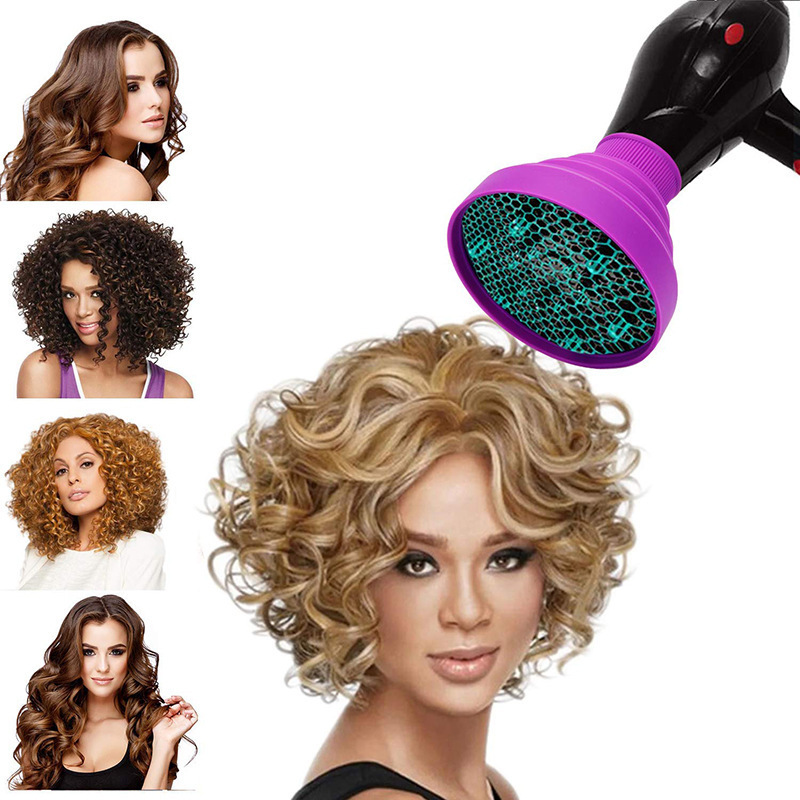 クロスボーダーシリコンヘアドライヤーカバーヘアドライヤー伸縮口乾燥とスタイリングカーリングヘアツール折りたたみ風カバースポット|undefined