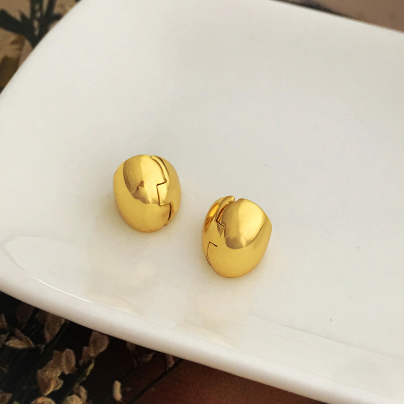 Retro U Shape Copper Ear Studs Plating Copper Earrings