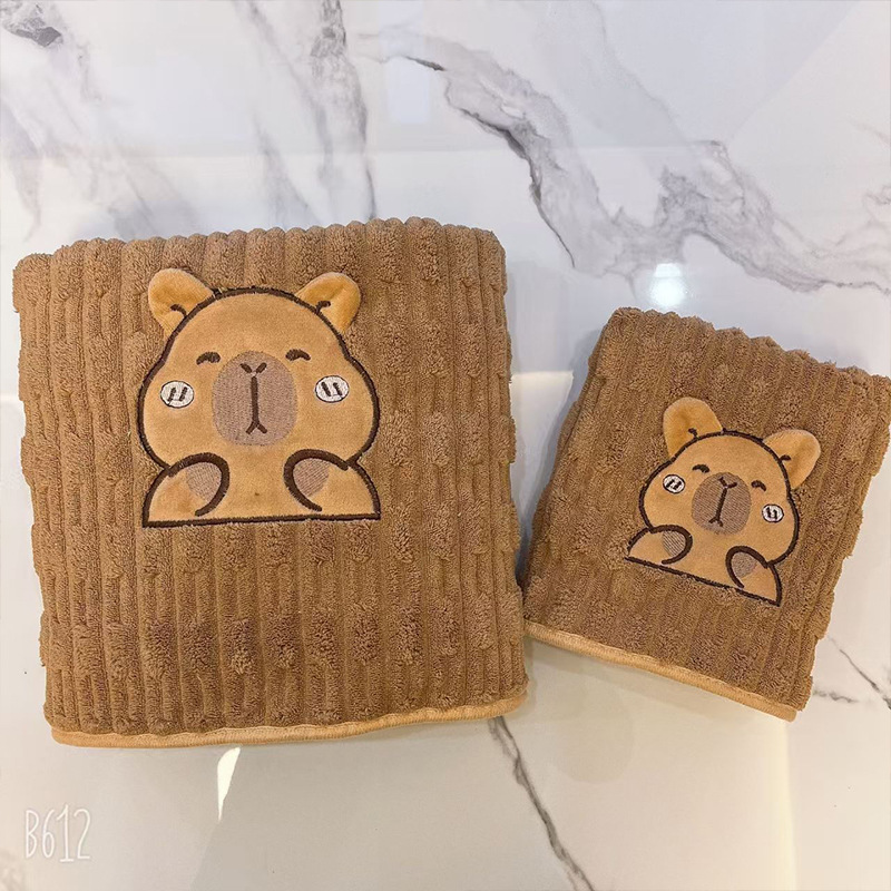 Juego de Toallas de Baño de Terciopelo de Coral, Absorbente y Antimicrobiano, para Baño y Hogar