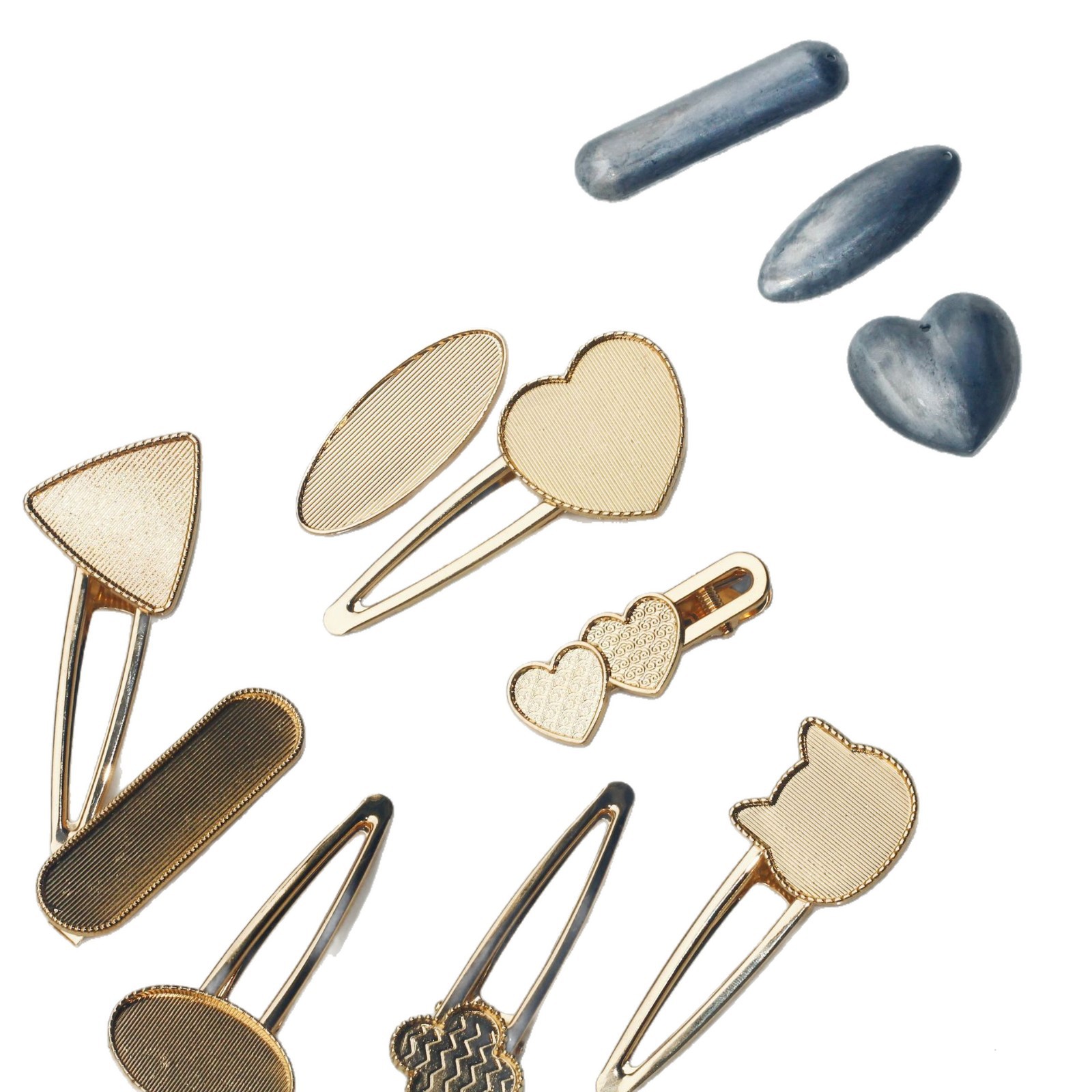 Song Jin clip de cabello soporte inferior accesorios DIY material de borde nuevo estilo chino joyería para el cabello clip de cabello