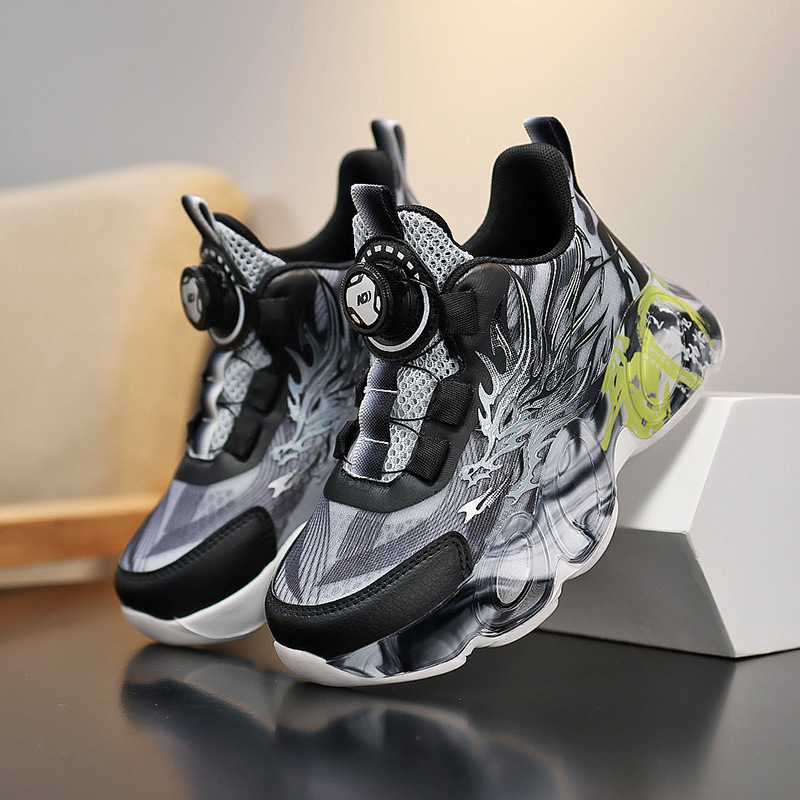 Primavera y otoño nuevos zapatos de baloncesto infantiles ligeros y transpirables zapatos deportivos para niños de moda para niños grandes zapatos de carreras