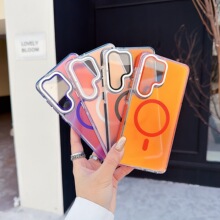 适用于三星s26ultra手机壳防摔S23讯彩变色龙镜头膜支架强磁吸A56