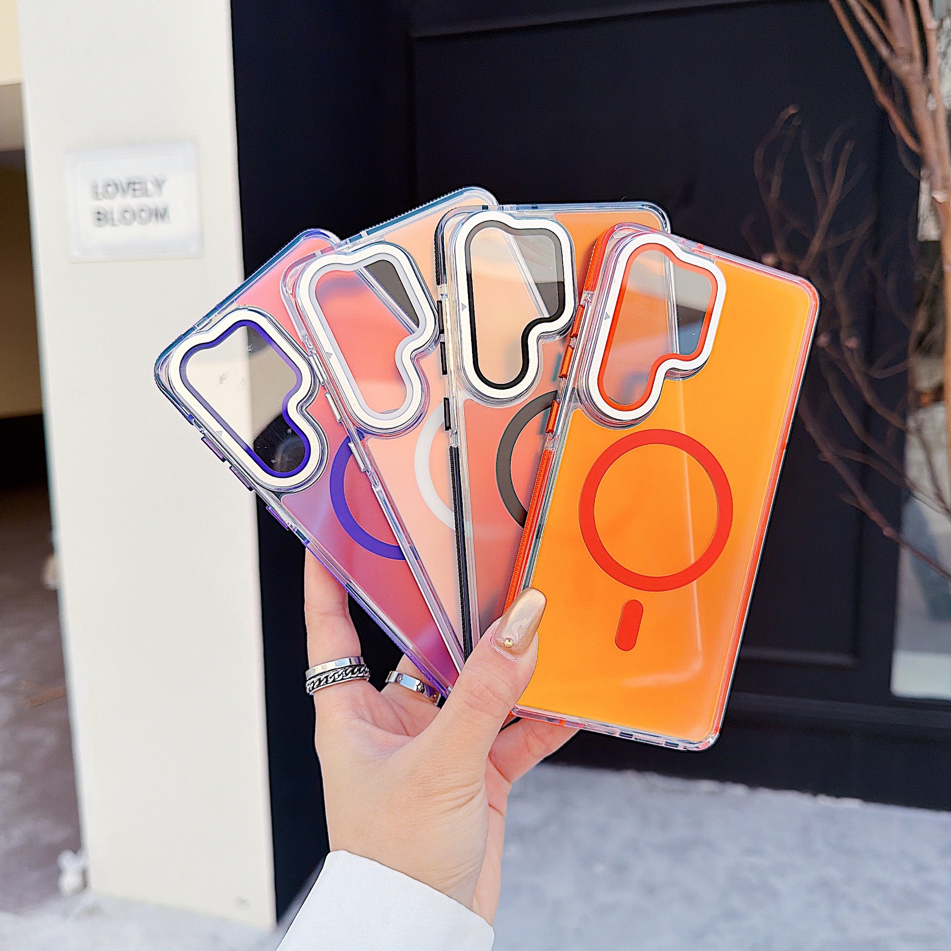 适用于三星s26ultra手机壳防摔S23讯彩变色龙镜头膜支架强磁吸A56