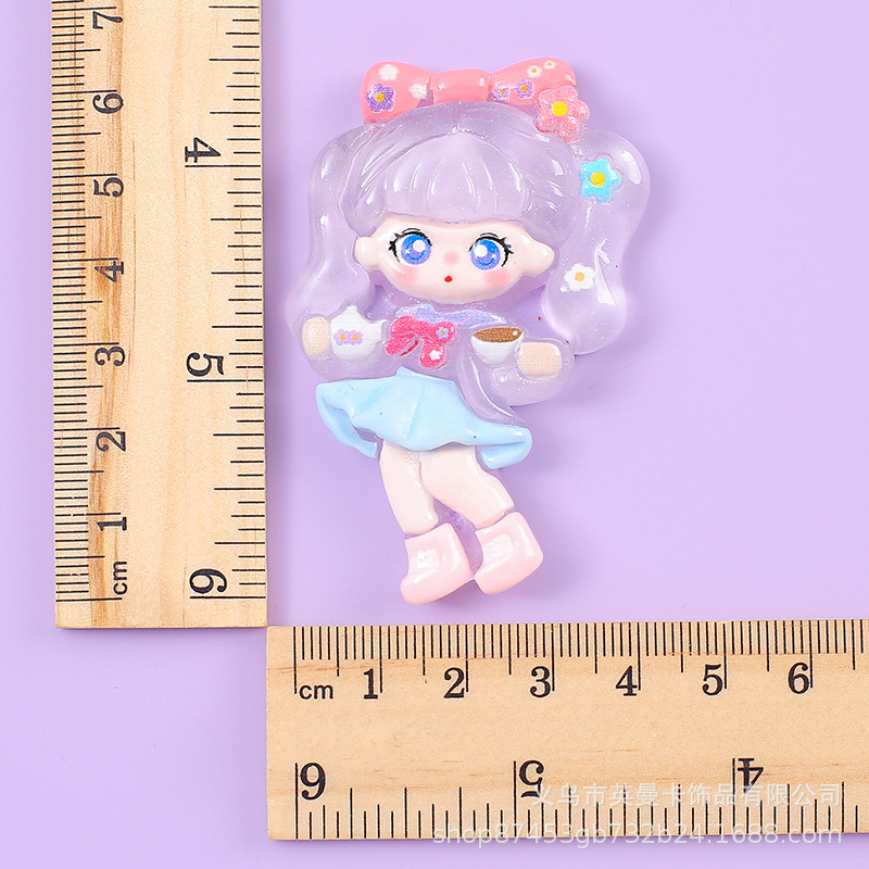 다카 빛나는 크로스 드레싱 소녀 수지 액세서리 DIY 크림 접착제 휴대 전화 케이스 신발 버클 머리핀 냉장고 자석 패치