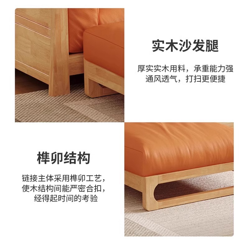 Sofá de madera sólida nórdico chino hogar tronco pequeño muebles de sala de estar estilo japonés sofá de tela de madera residencial