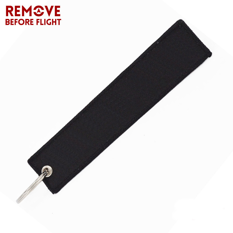 1Pc New Style Pure Black, Red, Gray, White, Blue, Wordless Keychain, Computer Embroidered, European and American Trendy Keychain Accessory