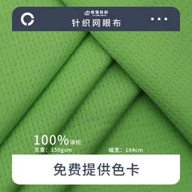 75D涤纶针织网眼布150g吸湿排汗速干运动T恤里布针织面料绒布料