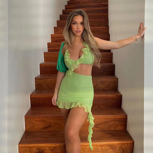 Sexy lace tight sling hip wrap skirt