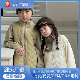 冬季奥粒绒男女童外套石墨烯防风加棉校服神器时尚百搭保暖服加绒
