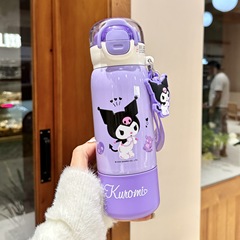 クロミ子供用魔法瓶カップ、女子校生専用高見え学生ストローカップ2025新作ダブルドリンクカップ