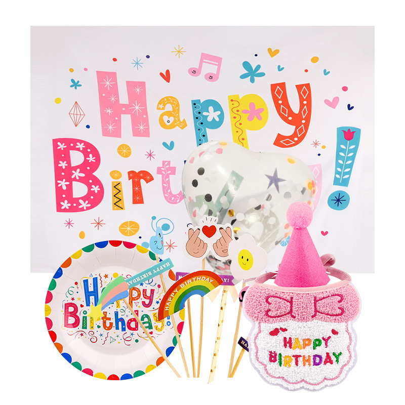 猫咪生日装扮宠物口水巾围兜小狗狗过生日蛋糕围脖装饰品围嘴帽子|undefined