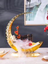 海鲜姿造刺身盘冰盘大三文鱼鱼生刺生摆盘盘子意境菜餐具