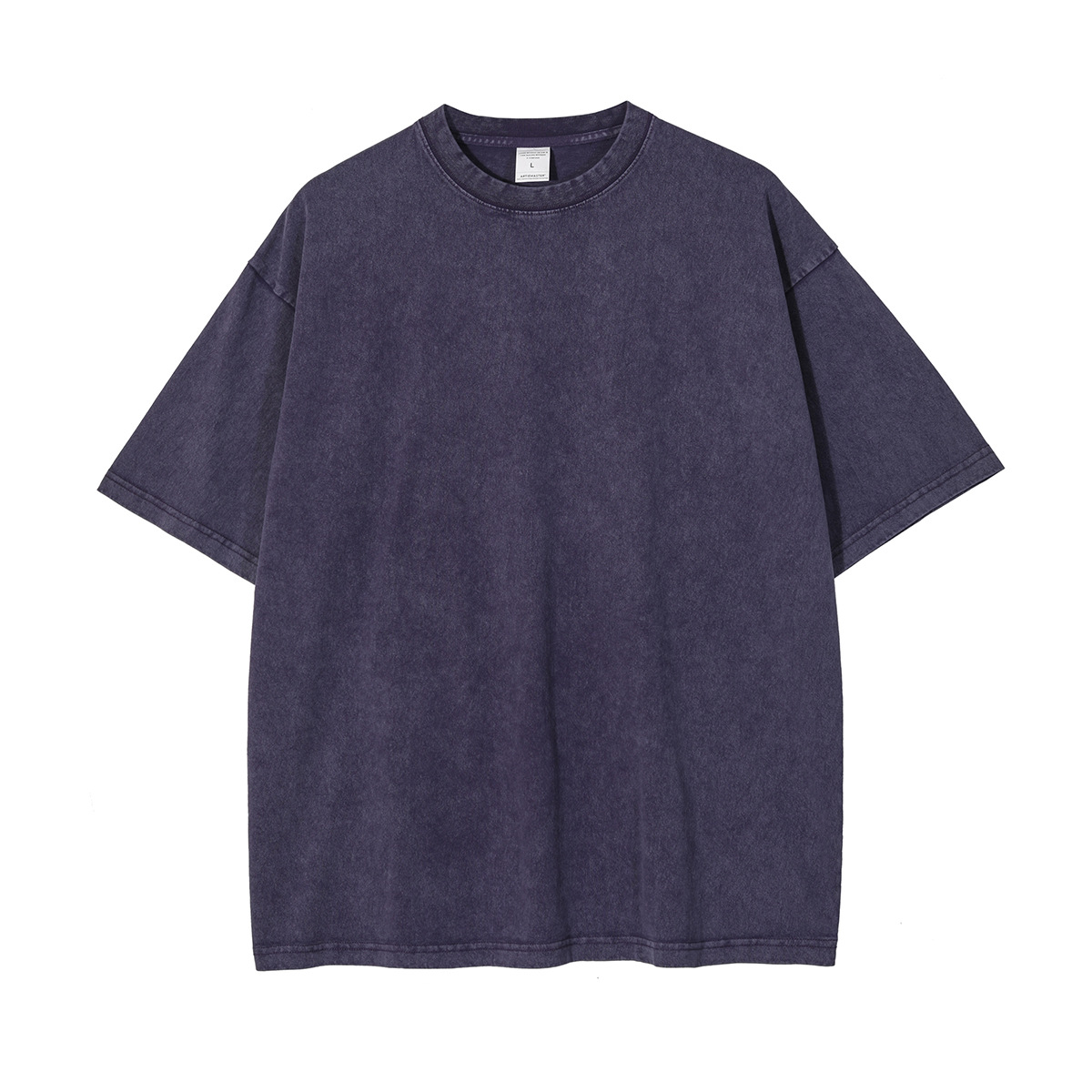 Nueva camiseta de manga corta para hombre, teñida con cera, estilo vintage, de marca americana de moda, retro, oversize, para parejas.