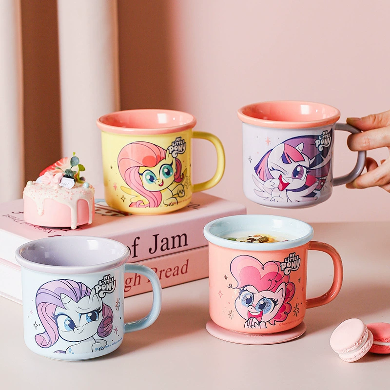 Ceramic cute children's pony, coffee tea cup for beloved, Birthday gift