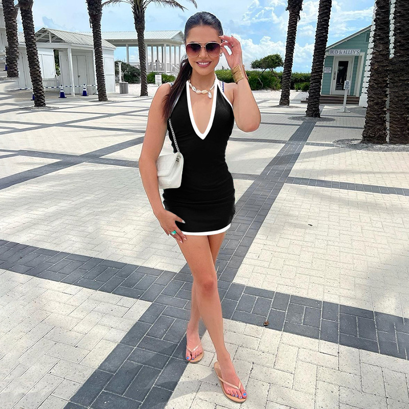 Summer Womens Fashion Dress Sexy Halter Neck Backless Bodycon Fit Mini Skirt Style Perfect for Parties and Events