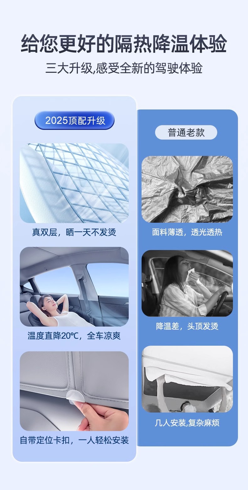 Suitable for graphene Tesla sunshade model Huanxin 3 roof canopy sunroof sunscreen car sunshade