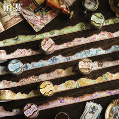 Momo Tape Butterfly Contract Series Retro Special Shaped Burnt Hand Book Decoration Material Cycle Border 6 Styles