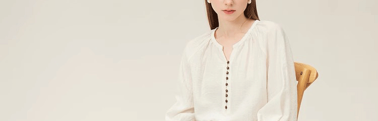 Áo sơ mi linen nữ tay lửng dáng rộng phong cách Pháp — Màu trắng nhạt chi tiết 28