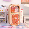 Cute transparent capacious high quality pencil case for elementary school students for pencils, cartoon children's pen, stationery