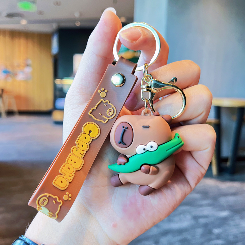 漫画カピバラカピバラキーホルダーペンダントクリエイティブかわいい人形カップル車のペンダント小さなギフト卸売|undefined